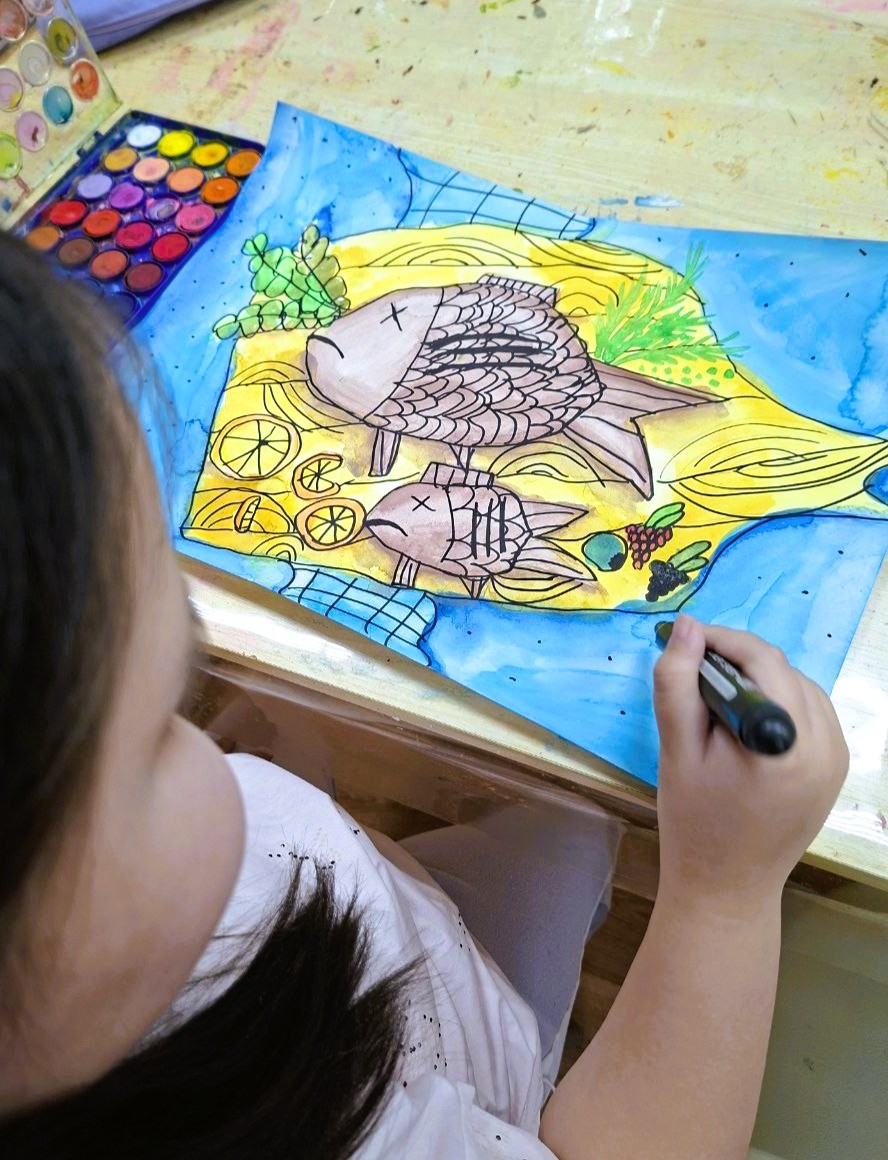 Акварельный фуд-скетч